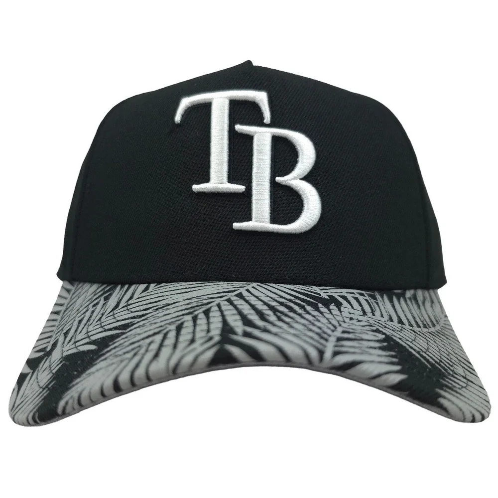 Tampa Bay Devil Rays Mitchell &‎ Ness Pro Fit Snapback Hat Cap 3D Logo Black NWT